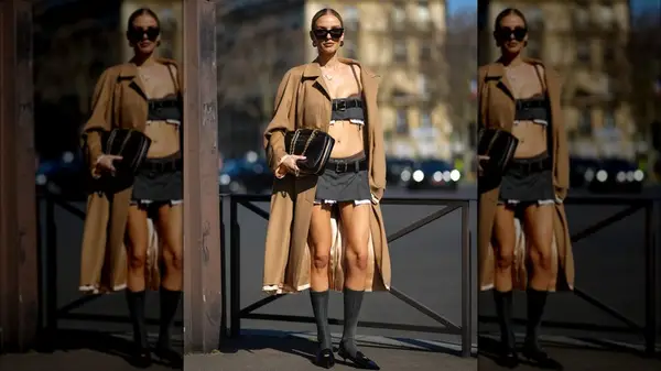 Woman in a mini skirt 