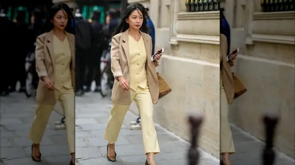 A woman in yellow tones 