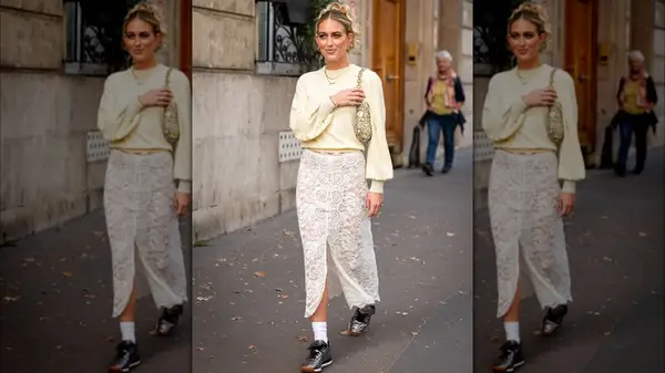 A woman in butter yellow tones 