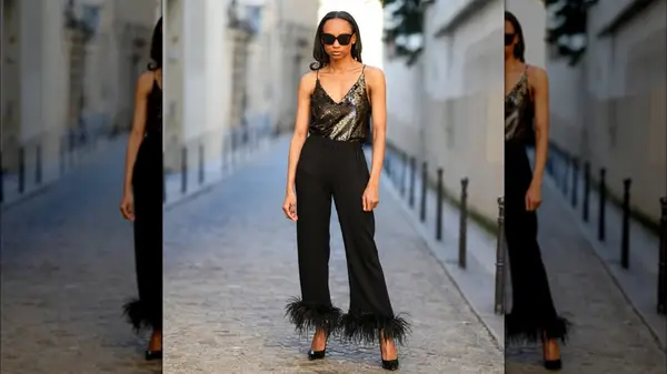 Woman in black pants 