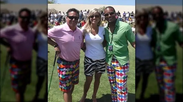 Ainsley Earhardt in zebra-print shorts and heels