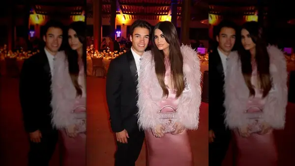 Kimberly Guilfoyle in pink with her son on Instagram