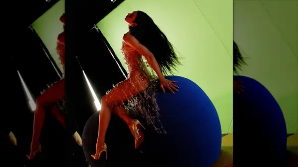 Dua Lipa filming her Handlebars music video