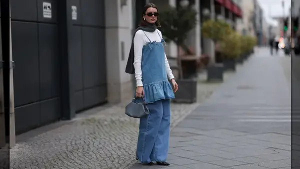 Denim dress denim pants 