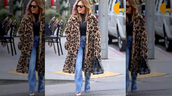 Jennifer Lopez wears leopard print in LA