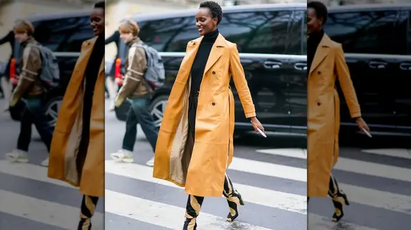 Orange leather duster 