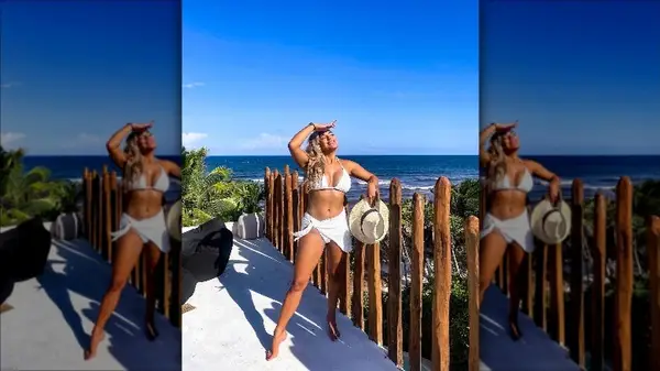 Woman posing in bikini