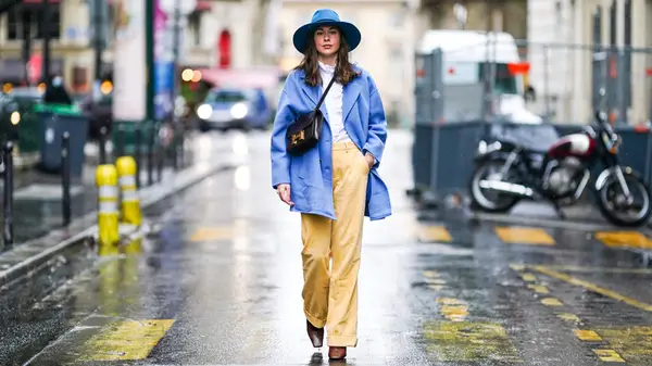 A woman in yellow pants 