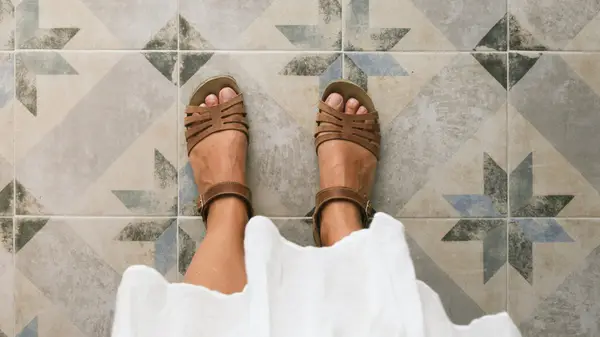 A top view of a women