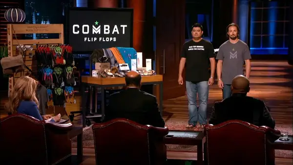 Matthew Griffin and Donald Lee pitch Combat Flip Flops on Shark Tank Season 7