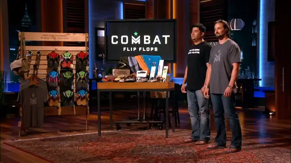 Matthew Griffin and Donald Lee pitch Combat Flip Flops on Shark Tank Season 7