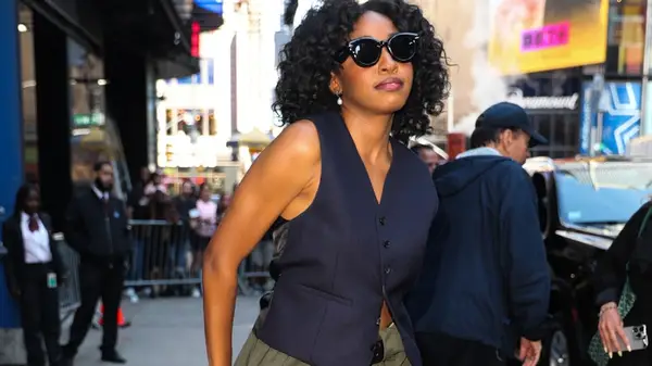 Ayo Edebiri in a vest 