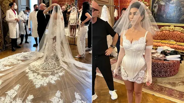 Kourtney Kardashian wedding dress