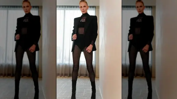 Charlize Theron dressed in all black for premiere of Old Guard 2