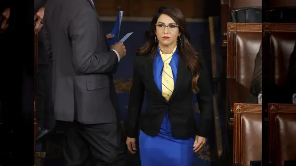Lauren Boebert wearing a yellow tie