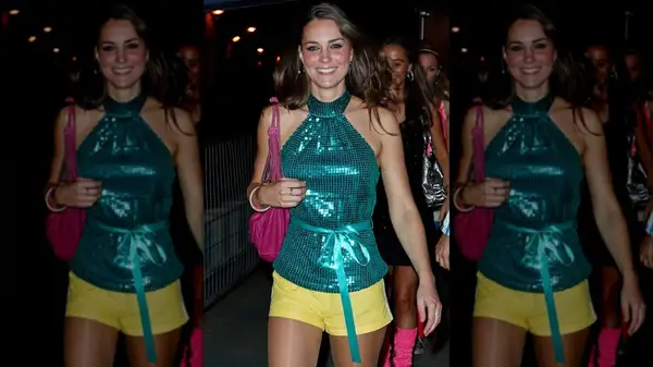 Kate Middleton photographed smiling as she attends the Day-Glo Midnight Roller Disco