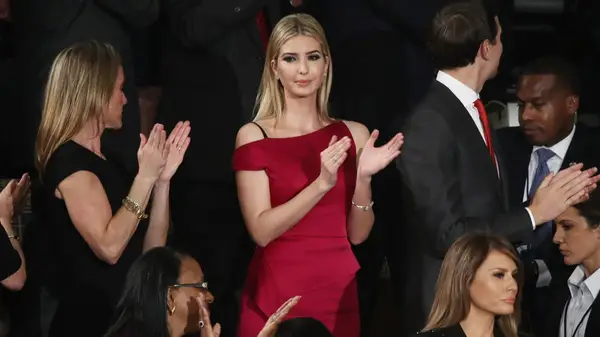 Ivanka Trump in pink Roland Mouret dress in 2017