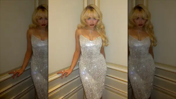 Sabrina Carpenter in a sparkly dress