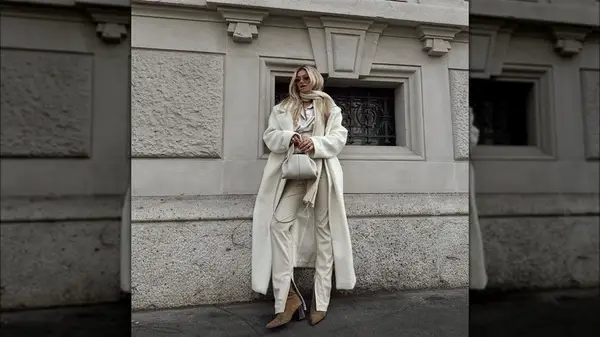 Woman in a white outfit