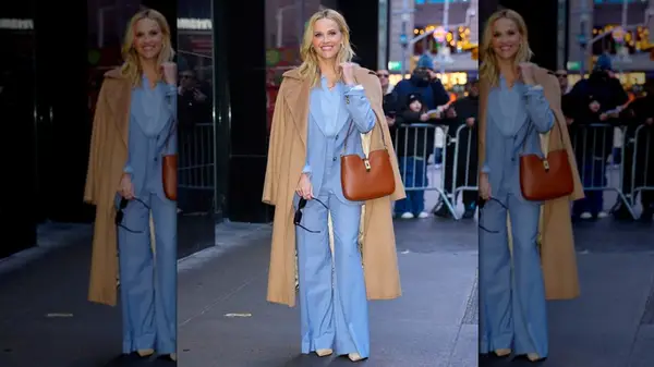 Reese Witherspoon in a blue outfit