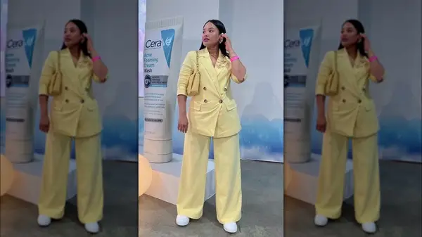 Woman in yellow co-ord