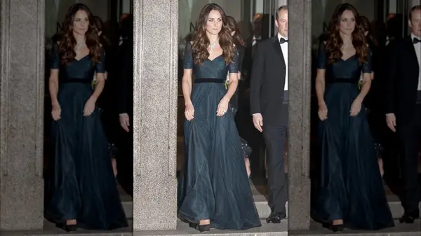 Kate Middleton in a green gown
