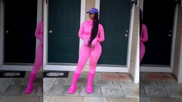 Pink monosuit