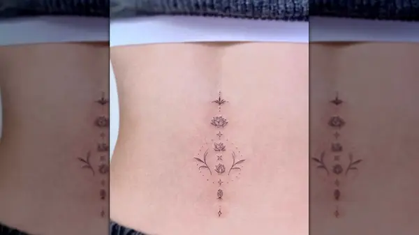 Vertical back tattoo