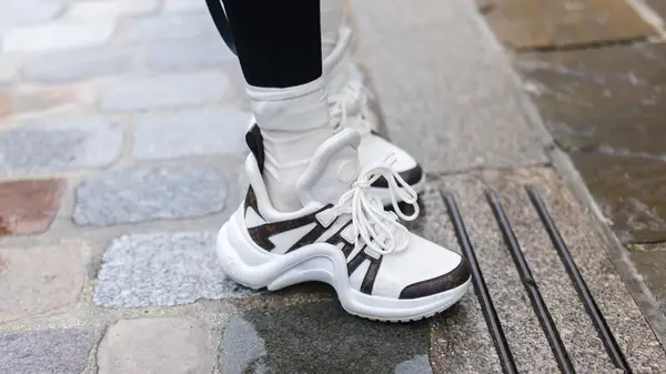 close up of chunky sneaker