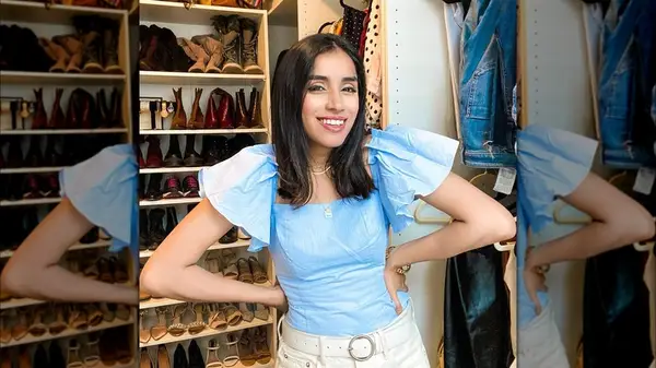 Woman in her wardrobe