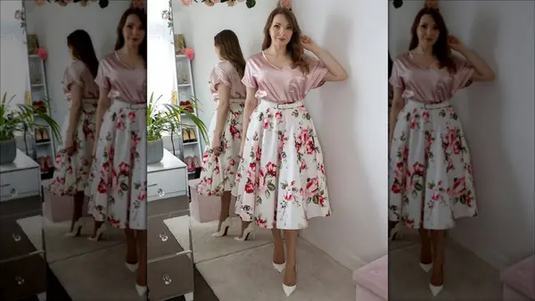 Woman in vintage clothing