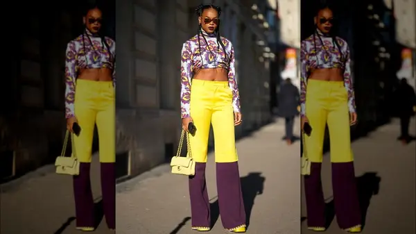 Woman in yellow pants 