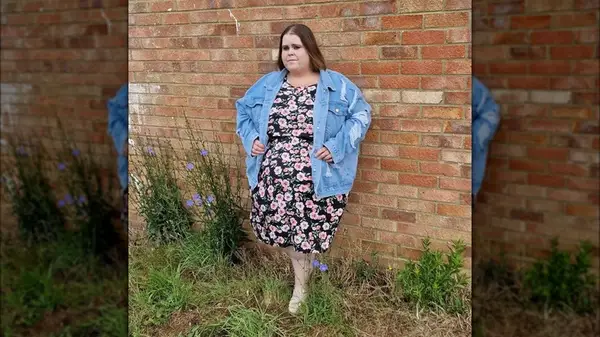 Woman wearing an oversized jacket