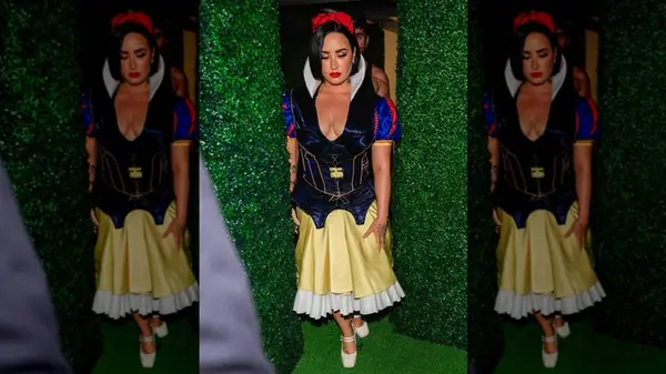 Demi Lovato dressed as Snow White for Halloween in 2023