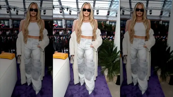 Khloe Kardashian posing in 2024