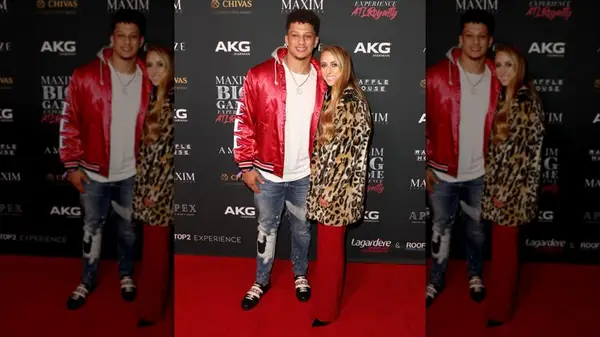 Brittany Mahomes in a leopard print coat