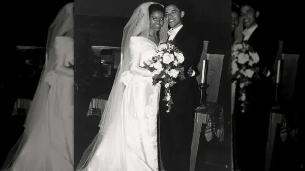 Michelle and Barack Obama wedding day