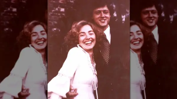 Bill and Hillary Clinton wedding day