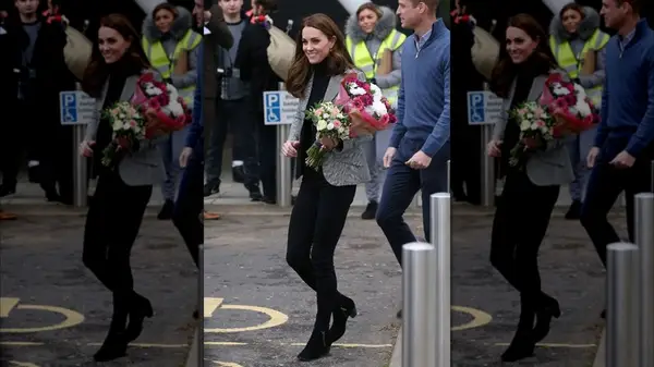 Middleton with jeans and blazer