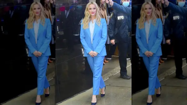 Reese Witherspoon in a blue suit