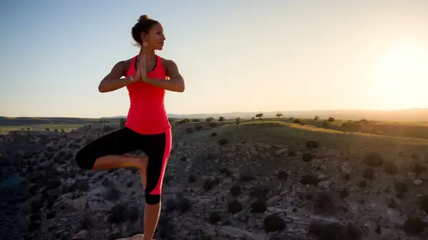 Woman wearing lycra clothing