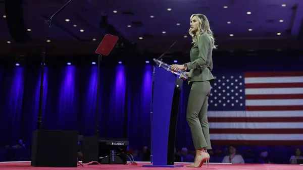 Lara Trump speaks at Trump rally
