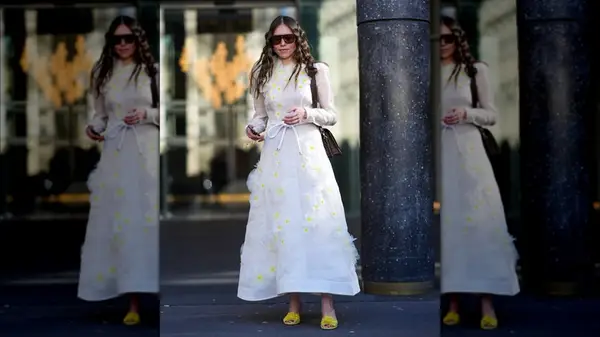 Woman in a white dress 