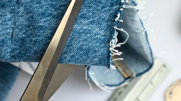 Cutting denim
