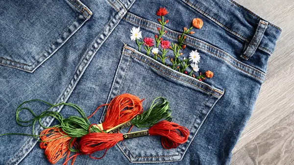Embroidered jeans