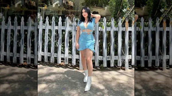 Woman in white boots