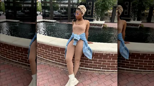 Woman wearing jumpsuit