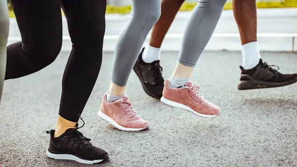 People in breathable shoes