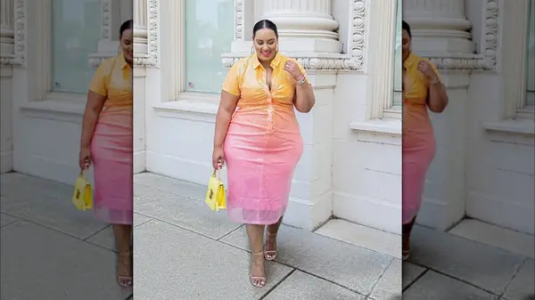 Woman in a sequin dress