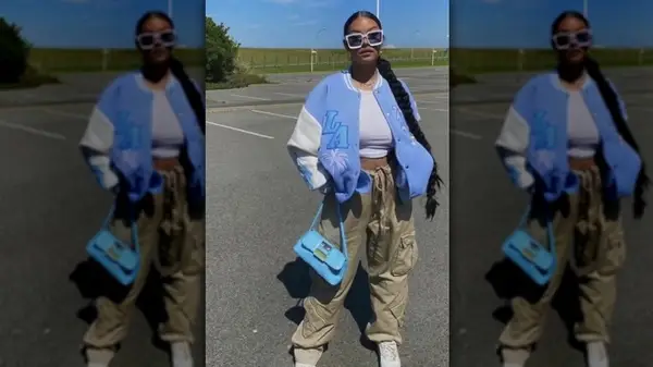 Varsity jacket and cargo pants